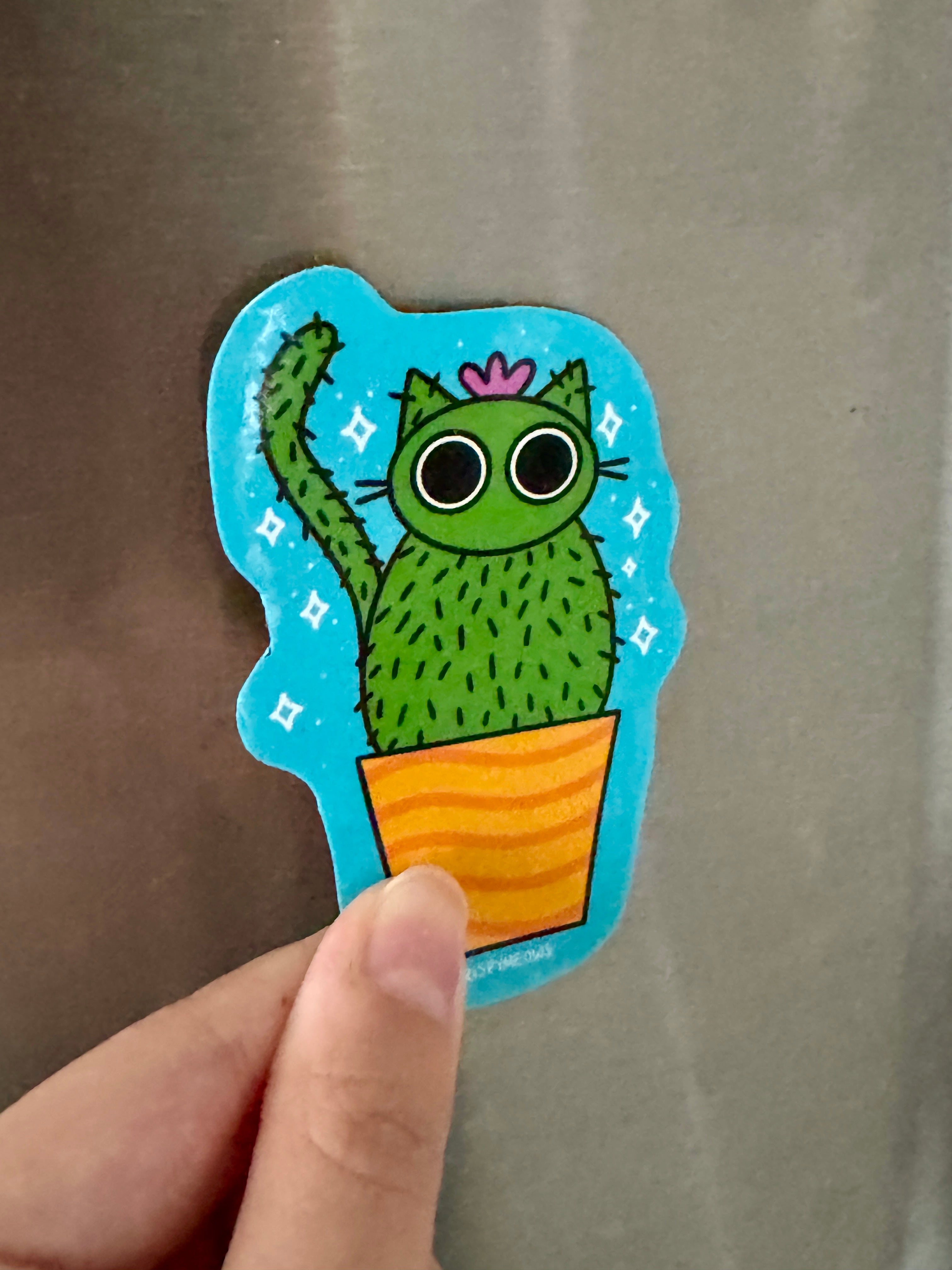 Cactus Cat Magnet