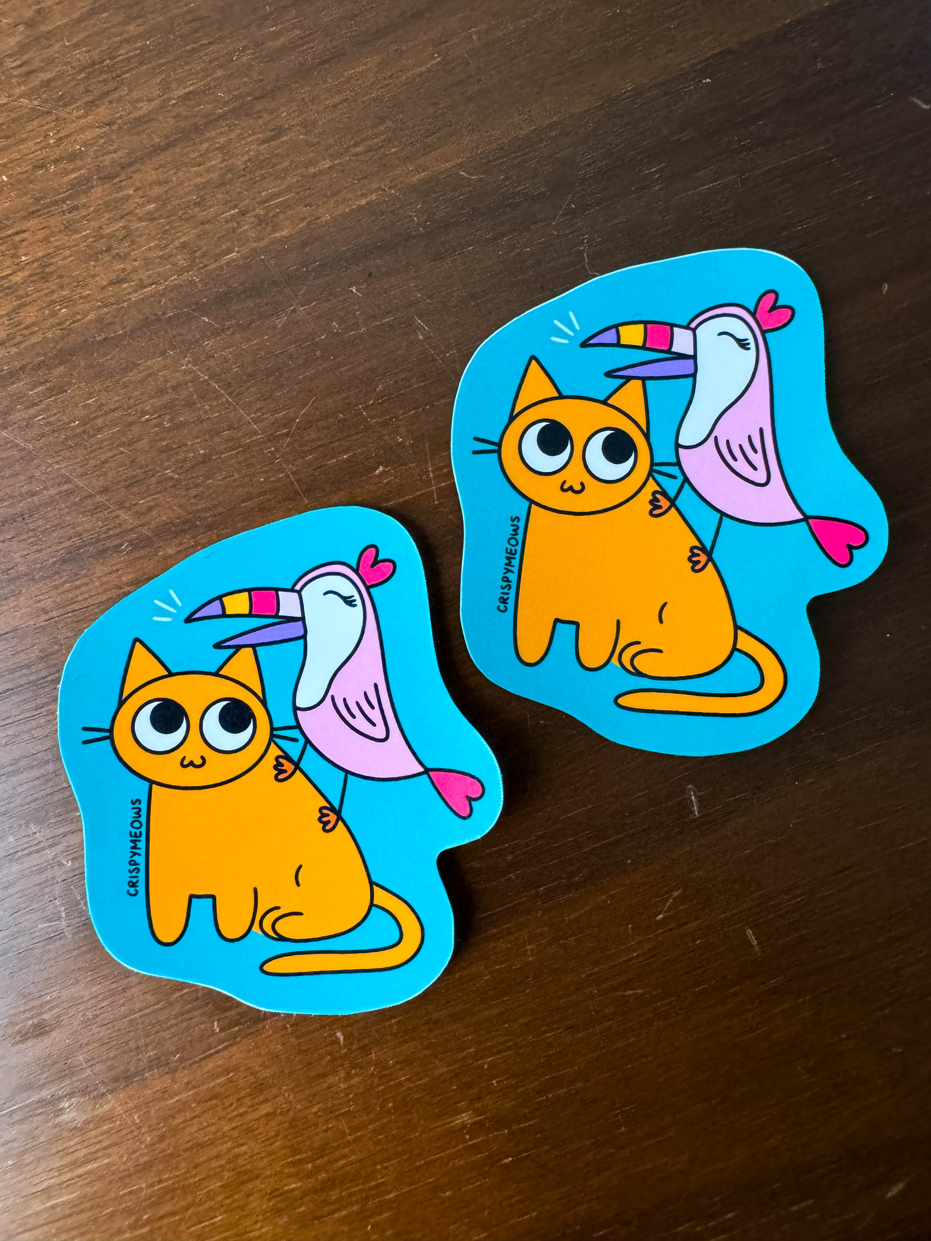 Cat & Toucan Sticker