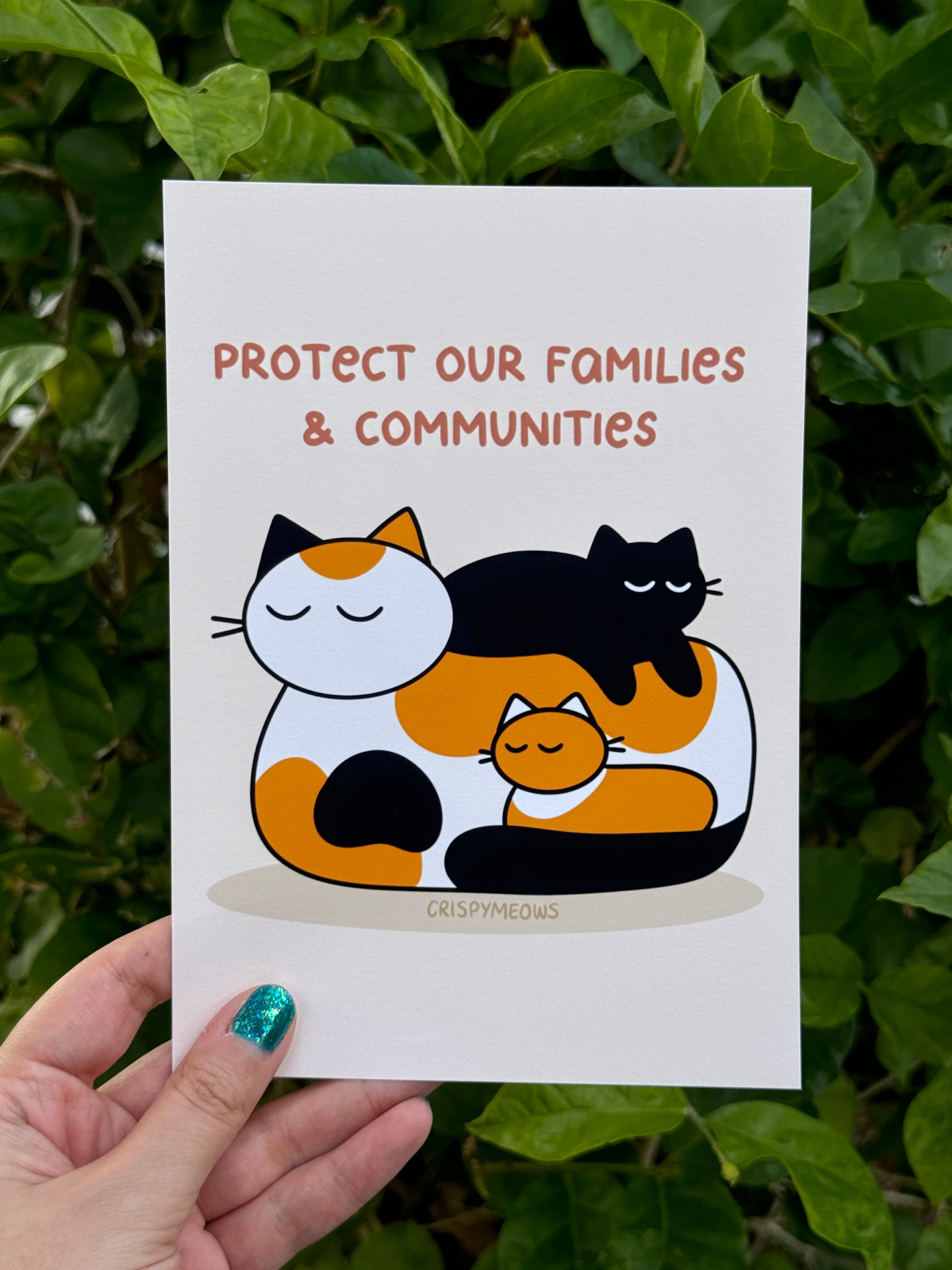 Protect Our Families & Communities, 5 x 7 Print