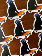 Skater Cat Sticker