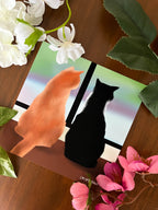 Two Cats Sitting Together Art Print