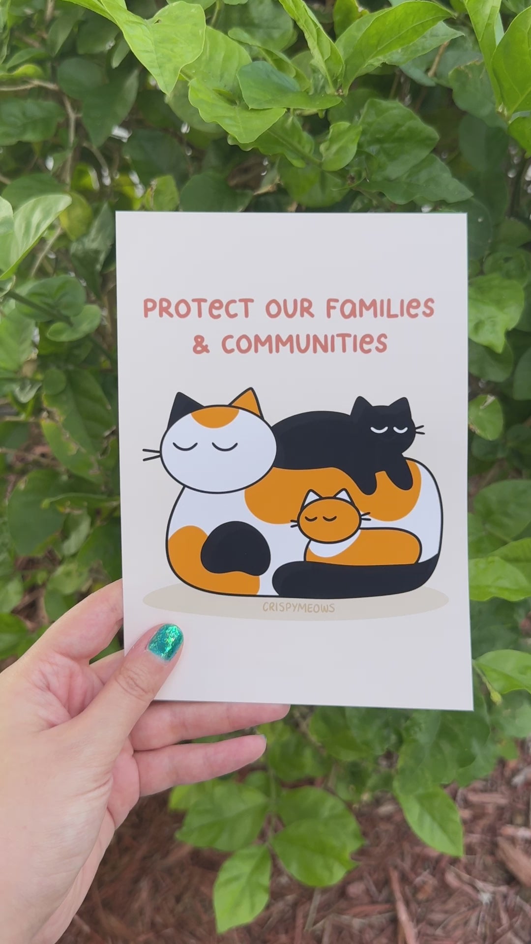 Protect Our Families & Communities, 5 x 7 Print