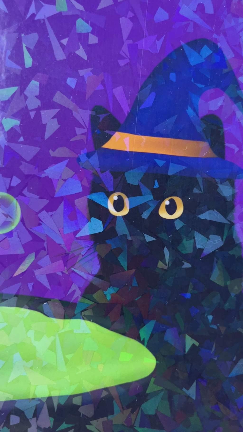 Spooky Cat & Frog 8 x 10 Art Print