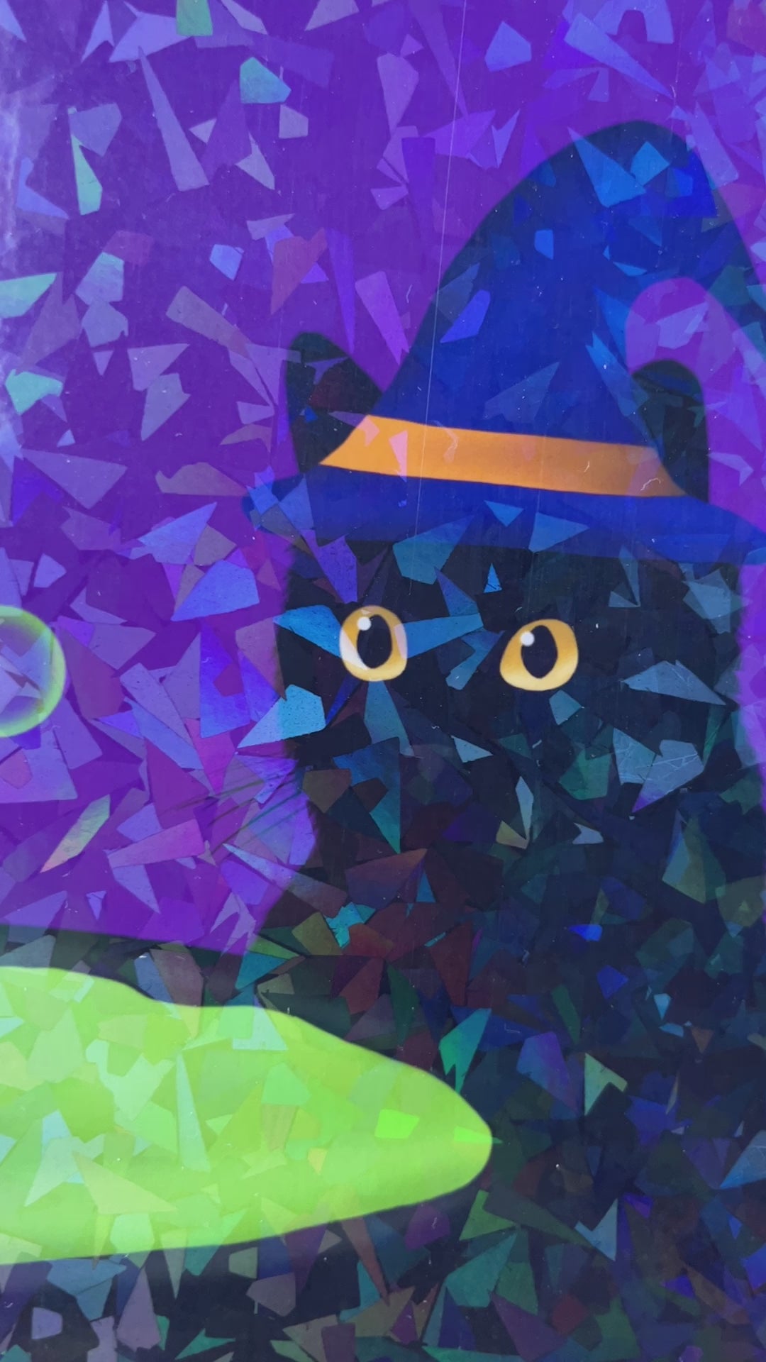 Spooky Cat & Frog 8 x 10 Art Print