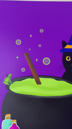 Spooky Cat & Frog 8 x 10 Art Print