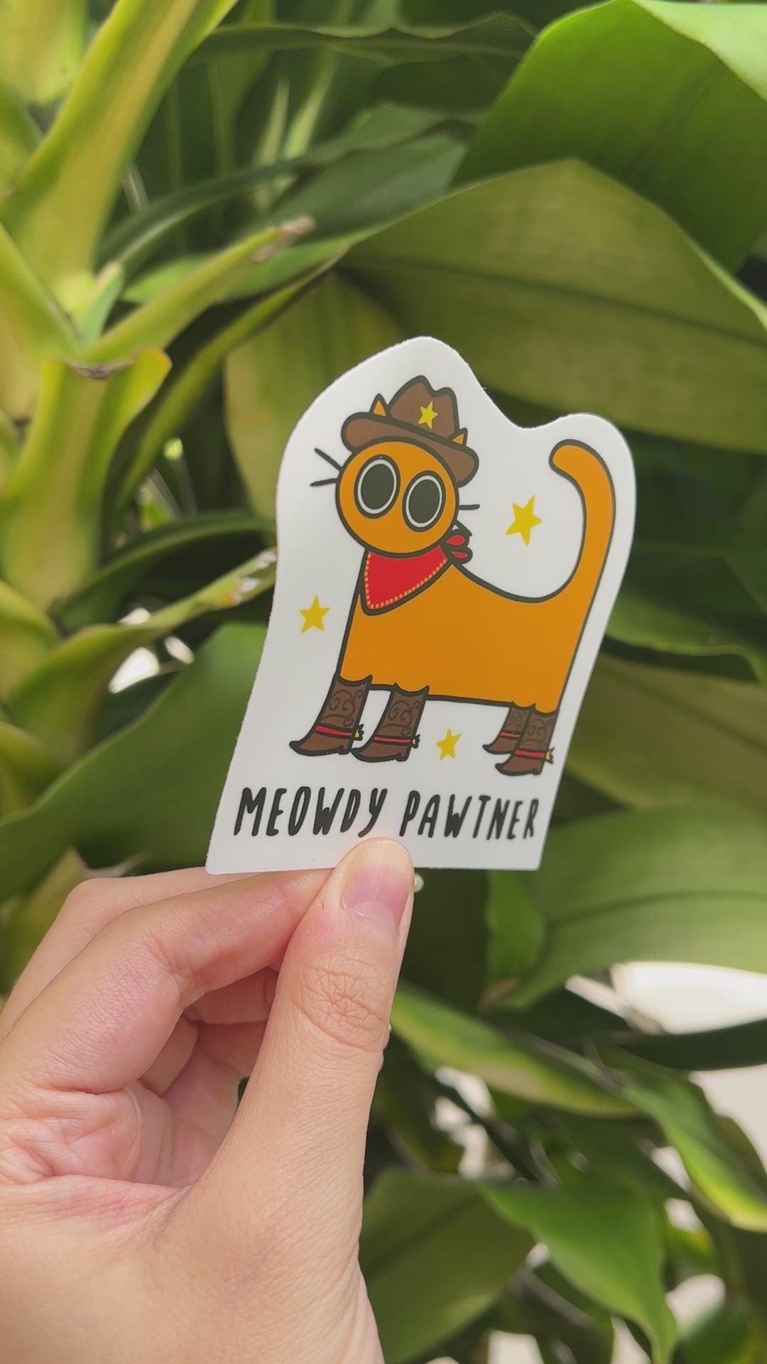 Meowdy Pawtner Sticker